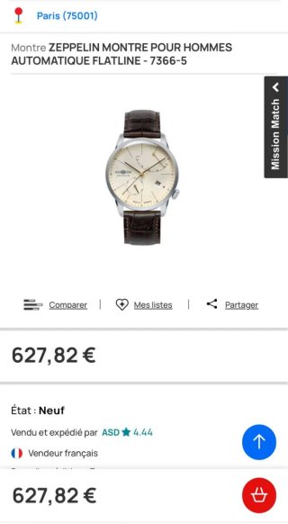 Reloj automático Zeppelin flatline 7366-5 nuevo