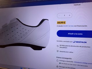 Zapatillas bici carretera Van Rysel blancas