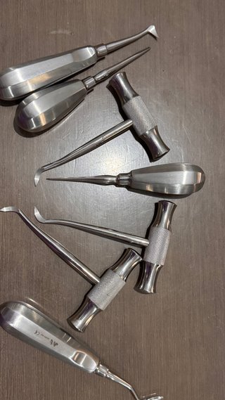 Set de 6 Elevadores Dentales Acero Inoxidable