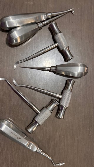 Set de 6 Elevadores Dentales Acero Inoxidable