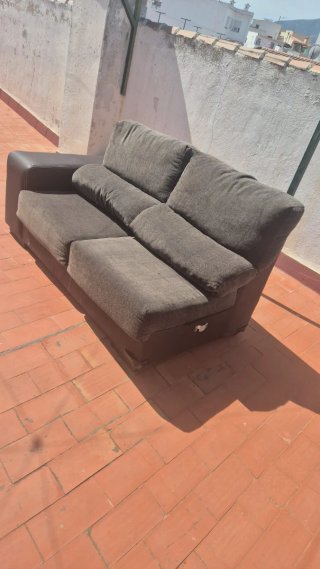 Sofá modular tela y polipiel