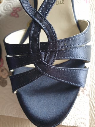 Sandali con zeppa blu