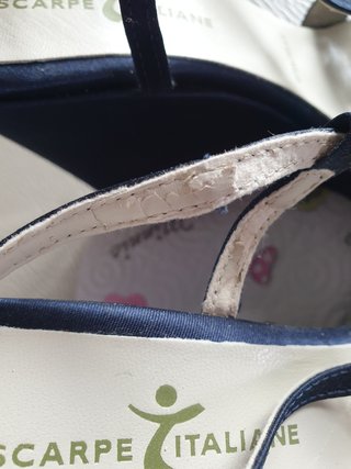 Sandali con zeppa blu