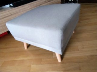 Pouf poggiapiedi Miliboo tortora 60x60
