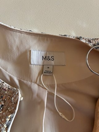 Chaqueta Lentejuelas M&S Plateada