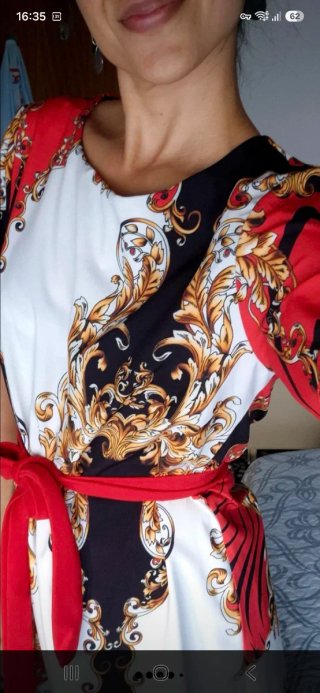 Vestido estampado barroco