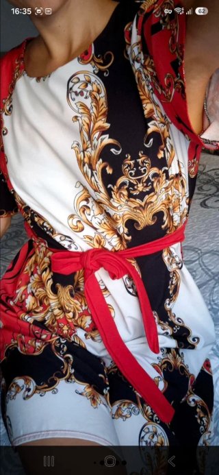 Vestido estampado barroco