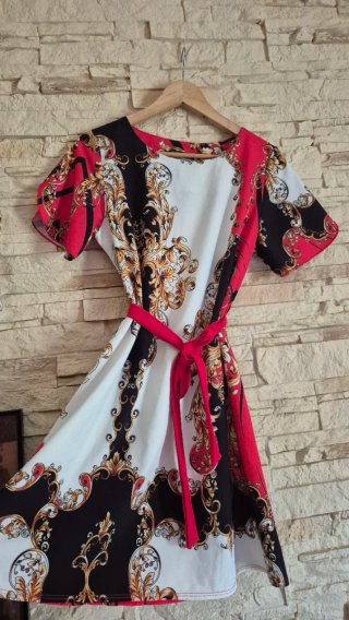 Vestido estampado barroco