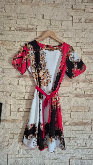 Vestido estampado barroco