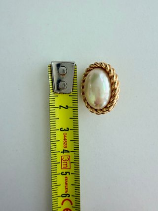 Pendientes Dior Perla Clip Vintage Oro