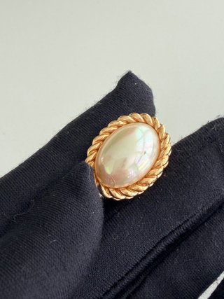 Pendientes Dior Perla Clip Vintage Oro