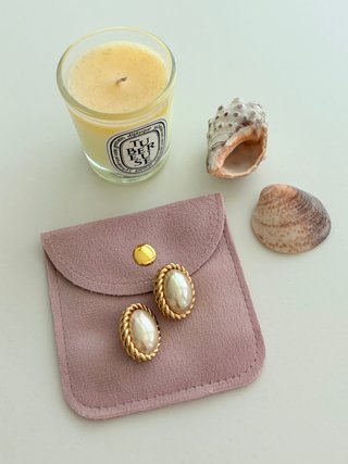 Pendientes Dior Perla Clip Vintage Oro