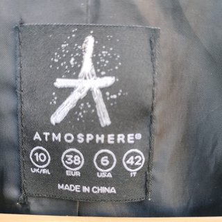 Cazadora polipiel negra Atmosphere mujer