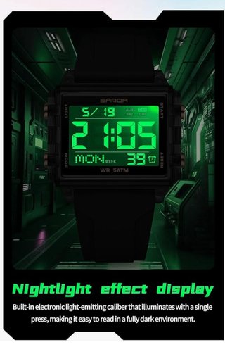 Reloj Digital Deportivo Unisex con Pantalla Grande