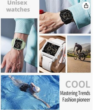 Reloj Digital Deportivo Unisex con Pantalla Grande
