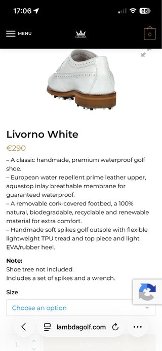 Zapatos de golf sin estrenar T41