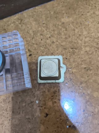 Mechero de mesa de cristal y metal y cenicero
