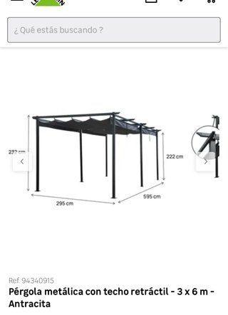 Pergola retractil nueva sin estrenar!!