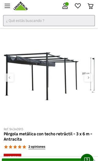 Pergola retractil nueva sin estrenar!!
