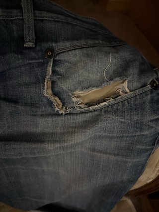Pantalón corto G-Star RAW azul desgastado