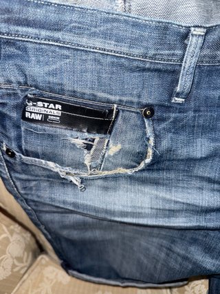 Pantalón corto G-Star RAW azul desgastado