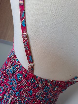 Vestido boho rosa talla única