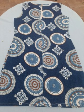 Vestido T M Estampado.  Medidas en descripción