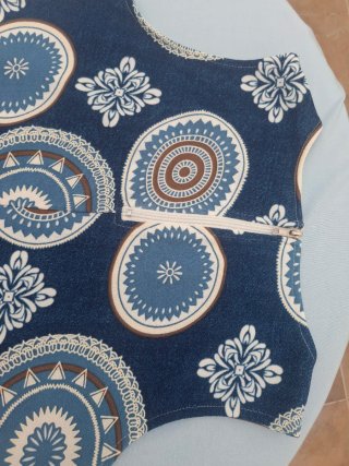 Vestido T M Estampado.  Medidas en descripción