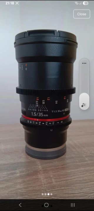 Objetivo rokinon Serie 1 1.5/35mm