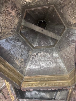 Expositor antiguo de plata de mexico