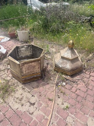 Expositor antiguo de plata de mexico