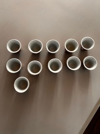 Set 11 Bicchierini Tè/Sake Porcellana Rossi