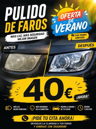 Pulido de faros profesional