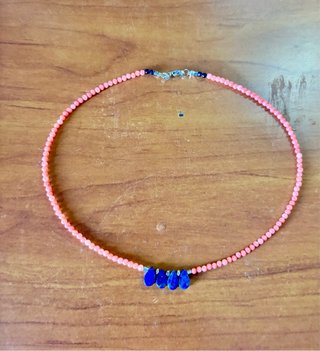 Gargantilla Coral y Lapislázuli