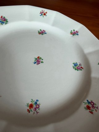 PLATOS POSTRE PORCELANA FRANCESA ANTIGUA
