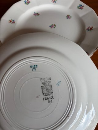 PLATOS POSTRE PORCELANA FRANCESA ANTIGUA