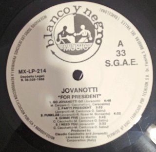Vinilo Jovanotti For President