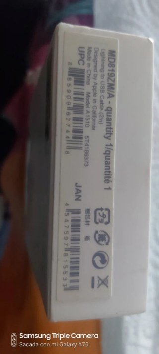 Cable Lightning a USB Apple 2m