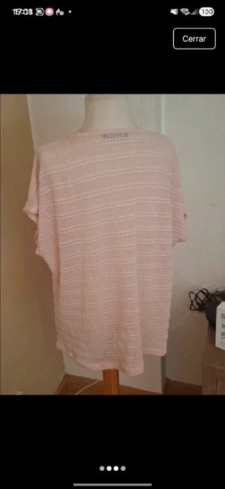 Blusa tejida xl/ 42 rosa .Nueva