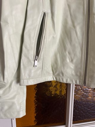 Chaqueta Piel Verde Lima Rino Pelle,talla38