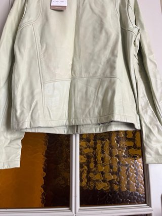 Chaqueta Piel Verde Lima Rino Pelle,talla38