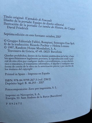 El péndulo de Foucault