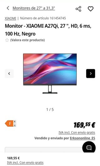 Monitor Xiaomi A27Qi 27' 2K