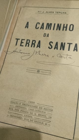 A Caminho da Terra Santa 1929 Padre J. Alves Terça