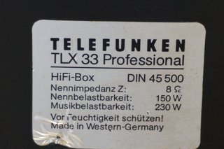 Altavoces Telefunken TLX 33 PROFESSIONAL HIFI BOX
