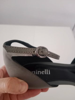 Manoletinas Minelli Piel Gris Talla 38