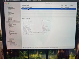 MACBOOK PRO 15'' 2018 i7 16GB 256GB SSD 4GB GPU