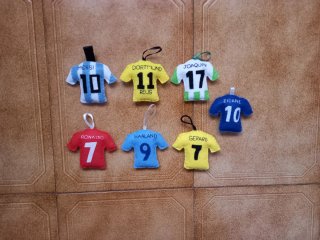 Camisetas fieltro jugadores fútbol