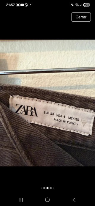 Pantalones marrones Zara