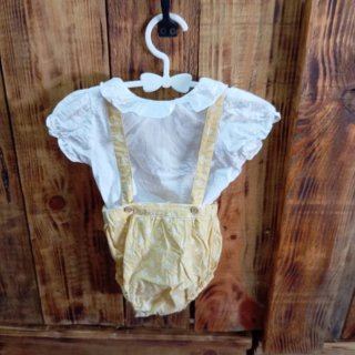 Conjunto bebé camisa cuadros y tirantes